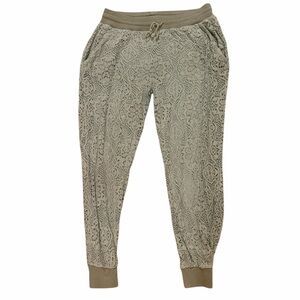 Intimately Free People Lace Patterned Jogger Pants sage green large